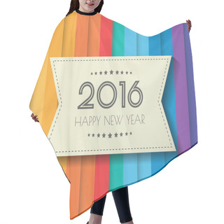 Personality  Happy New 2016 Year. Greetings Card. Colorful Design. Vector Ill Hair Cutting Cape