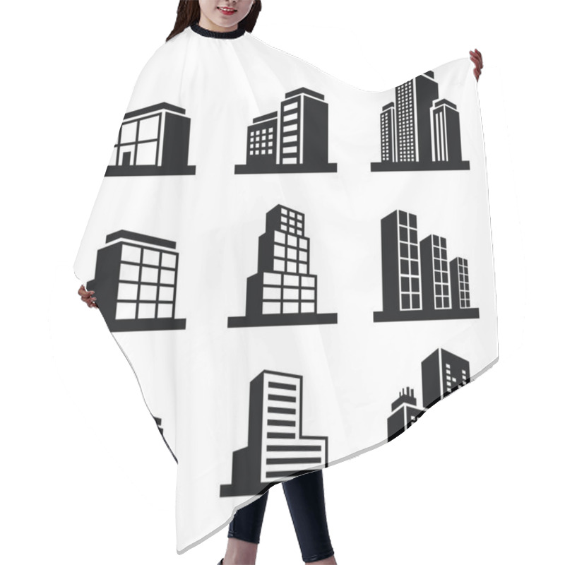 Personality  Building icon hair cutting cape