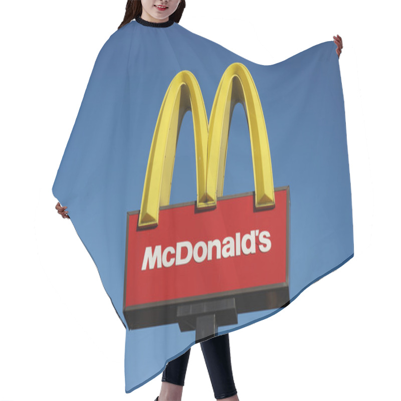 Personality  McDonalds Logo On Blue Sky Background  Hair Cutting Cape