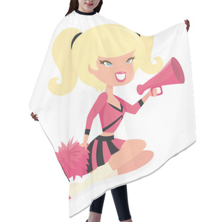 Personality  Cartoon Retro Cheerleader Pinup Girl Hair Cutting Cape