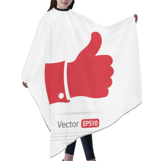 Personality  LIKE Icon ,  Flat Design Style Hair Cutting Cape