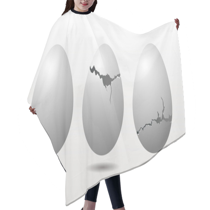 Personality  Three Eggs - Egg Concept Hair Cutting Cape