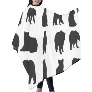 Personality  Silhouette Bear Collection Hair Cutting Cape