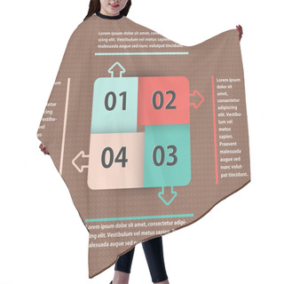 Personality  Business Background With Numbers. Hair Cutting Cape