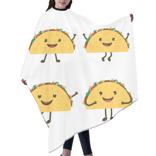 Personality  Set With Cartoon Tacos Hair Cutting Cape