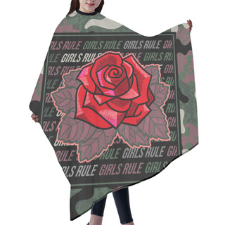 Personality  Rose Print Design  Hair Cutting Cape