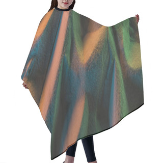 Personality  Panoramic Shot Of Textured Sand With Orange, Green And Blue Lights Hair Cutting Cape