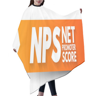 Personality  NPS - Net Promoter Score Acronym, Business Concept Background Hair Cutting Cape