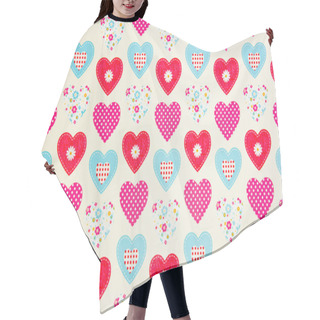 Personality  Hearts Texture Hair Cutting Cape