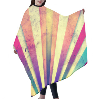 Personality  Background With Colored Stripes Hair Cutting Cape