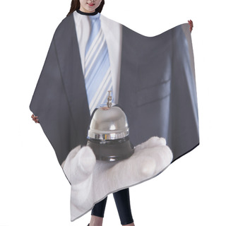 Personality  Bellman Holding Bell Hair Cutting Cape