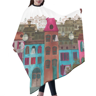 Personality  Illustrated Beautiful Street Hair Cutting Cape