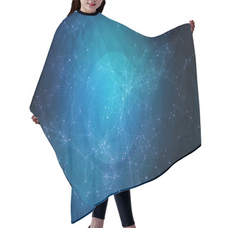 Personality  Abstract Blue Technology, Business Or Science Background Hair Cutting Cape