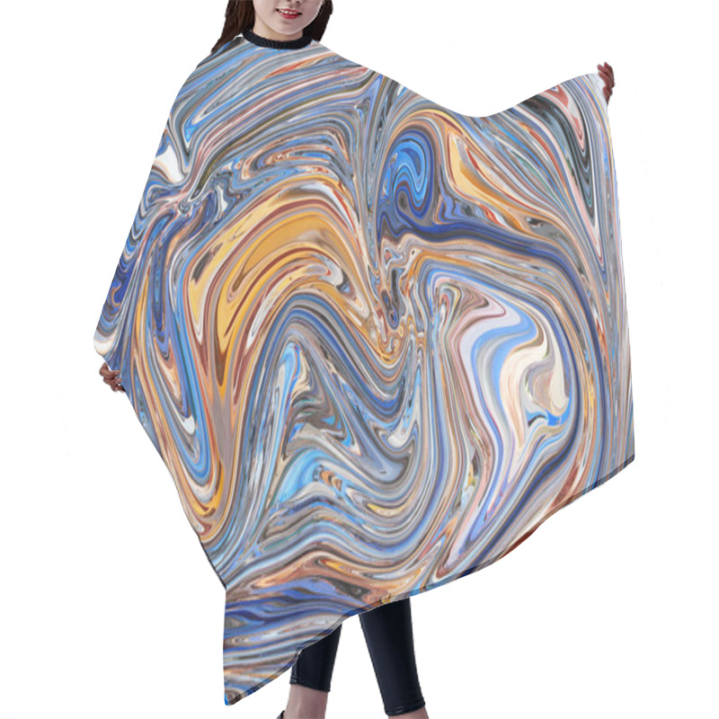 Personality  Colorful Psychedelic Liquefied Background Hair Cutting Cape