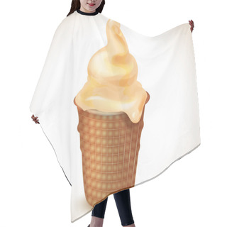 Personality  Ice Cream Cone. Vector Illustration Hair Cutting Cape