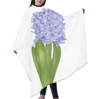 Personality  Beautiful Purple Hyacinth With The Effect Of A Watercolor Drawing Isolated On White Background. Hair Cutting Cape
