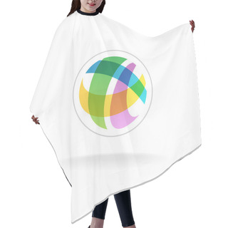 Personality  Abstract Colorful Round Hair Cutting Cape