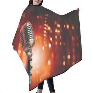 Personality  Audio Microphone Retro Style Hair Cutting Cape