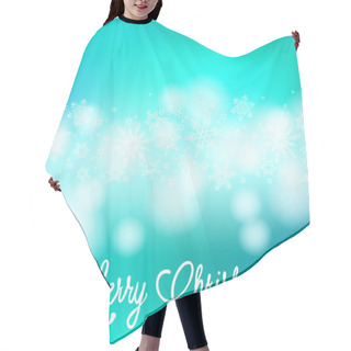 Personality  Vector Card With Chrismas Lights And Snow Hair Cutting Cape