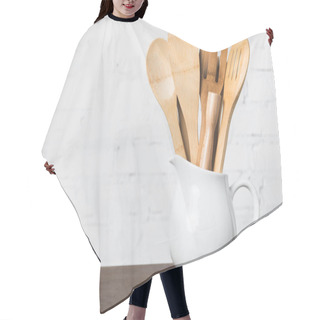 Personality  Wooden Kitchen Utensils Hair Cutting Cape