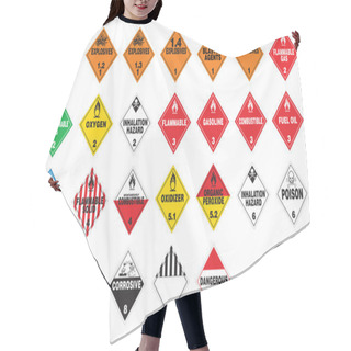 Personality  Hazardous Materials - Hazmat Placards Hair Cutting Cape