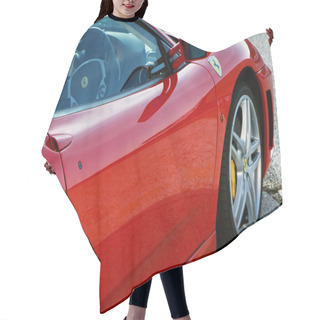 Personality  Close-up Of The Side Of A Ferrari Sports Car Hair Cutting Cape