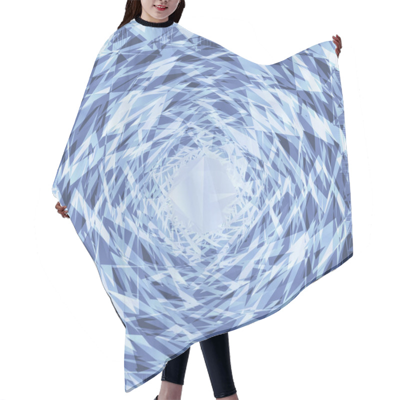 Personality  Blue Vortex Vector Background Concept Hair Cutting Cape