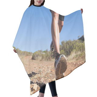 Personality  Athletic Man Jogging On Country Trail Hair Cutting Cape