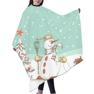 Personality  Christmas Card Hair Cutting Cape
