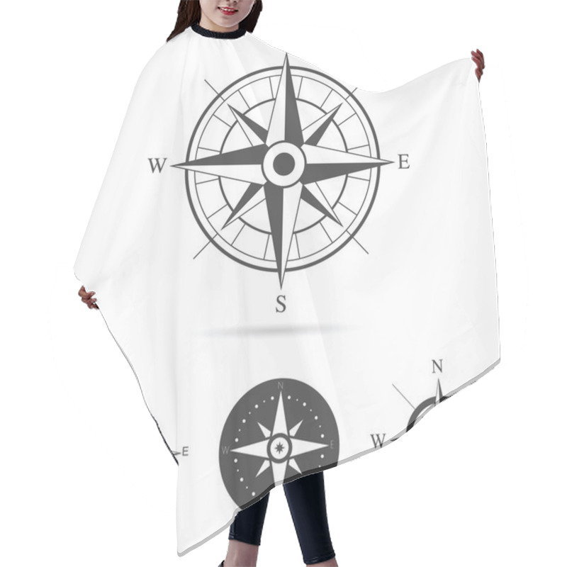 Personality  Compass Rose Vector Collection hair cutting cape