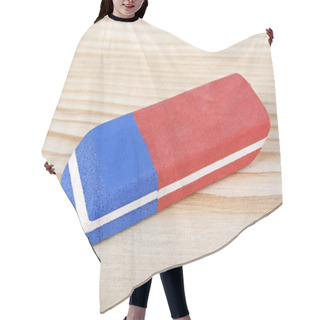Personality  Eraser On Wooden Background Hair Cutting Cape
