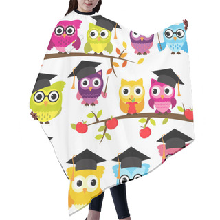 Personality  Vector Collection Of School Or Graduation Themed Owls Hair Cutting Cape