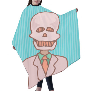 Personality  Death Is A Businessman Or Funny Skull Hair Cutting Cape