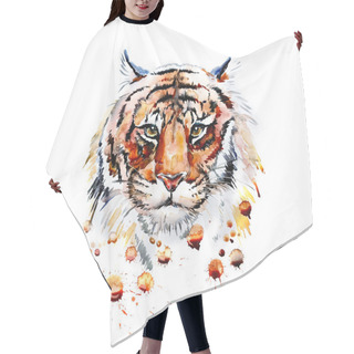 Personality  Adult Tiger Graphic, Icon, Vector Hair Cutting Cape