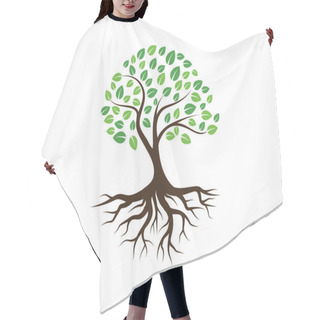 Personality  Logos Of Green Tree Leaf Ecology Nature Element Vector Hair Cutting Cape
