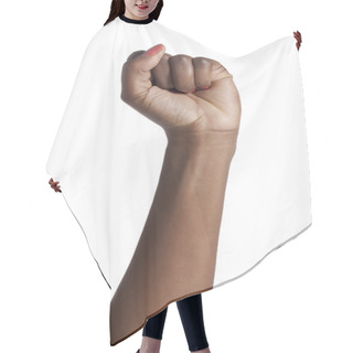 Personality  A Womans Hand With A Clenched Fist Hair Cutting Cape