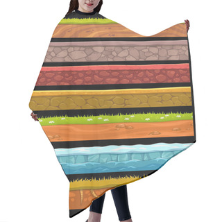 Personality  Seamless Landscape Elements Set Hair Cutting Cape