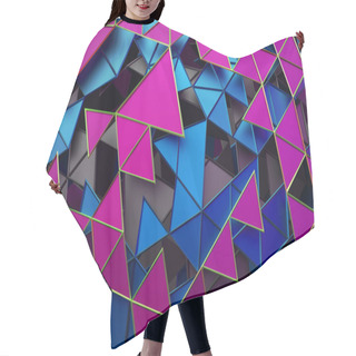 Personality  Abstract 3D Rendering Of Geometric Surface Hair Cutting Cape