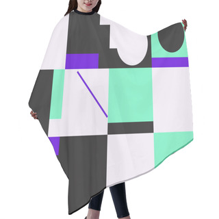 Personality  Bauhaus Composition Artwork Made With Vector Abstract Elements, Lines And Bold Geometric Shapes, Useful For Website Background, Poster Art Design, Magazine Front Page, Banners, Prints Cover. Hair Cutting Cape