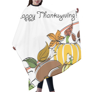 Personality  Abstract Thanksgiving Text Frame Hair Cutting Cape