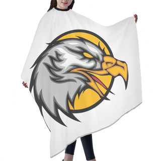 Personality  Vector Illustration Of A Eagle Head Snapping Set Inside Circle. Hair Cutting Cape