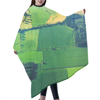 Personality  Aerial View Of Green Fields And Slopes Hair Cutting Cape