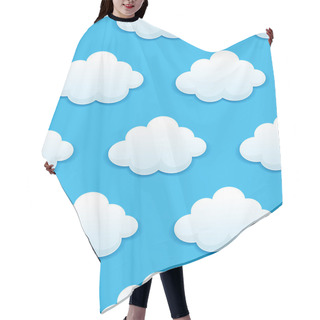 Personality  Seamless Pattern With Fluffy Clouds Hair Cutting Cape