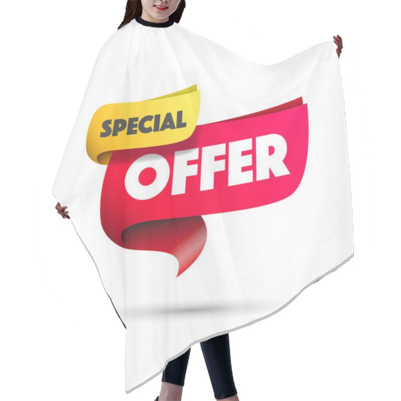 Personality  Special Offer Shopping Vector Label Hair Cutting Cape