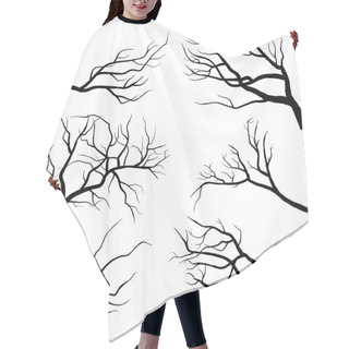 Personality  Branch Silhouettes Set Hair Cutting Cape