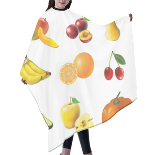 Personality  Set Of Fruits And Vegetables Hair Cutting Cape