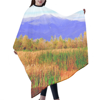Personality  The Mountain Autumn Landscape Hair Cutting Cape