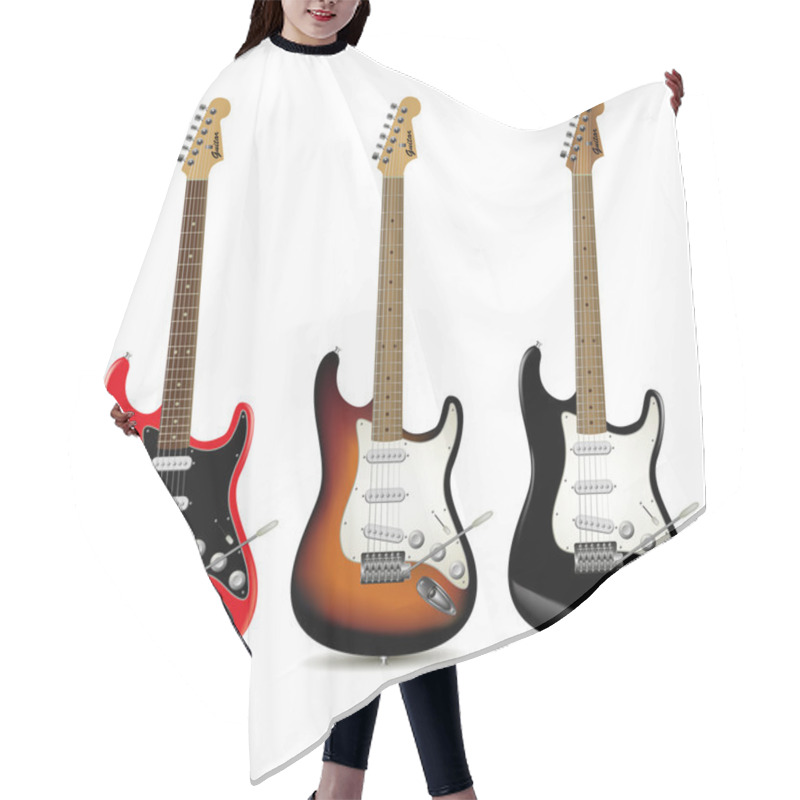Personality  Electric guitar hair cutting cape