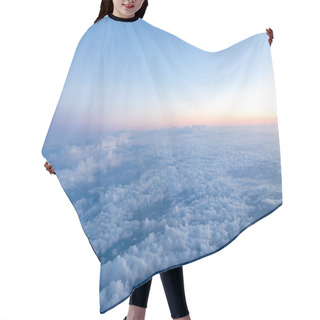 Personality  View Of Blue Cloudy Sky And Sunlight As Background Hair Cutting Cape