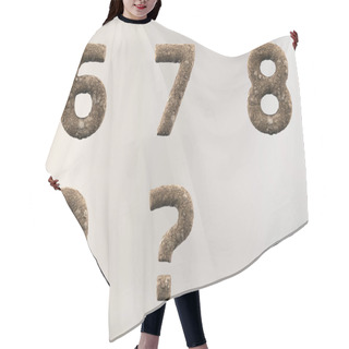 Personality  3D Render Set Of Soil Numbers Hair Cutting Cape